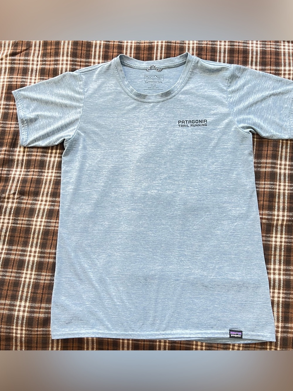 Patagonia Women’s Capilene Cool Daily Tee Light Blue Trail Running T‑Shirt XS